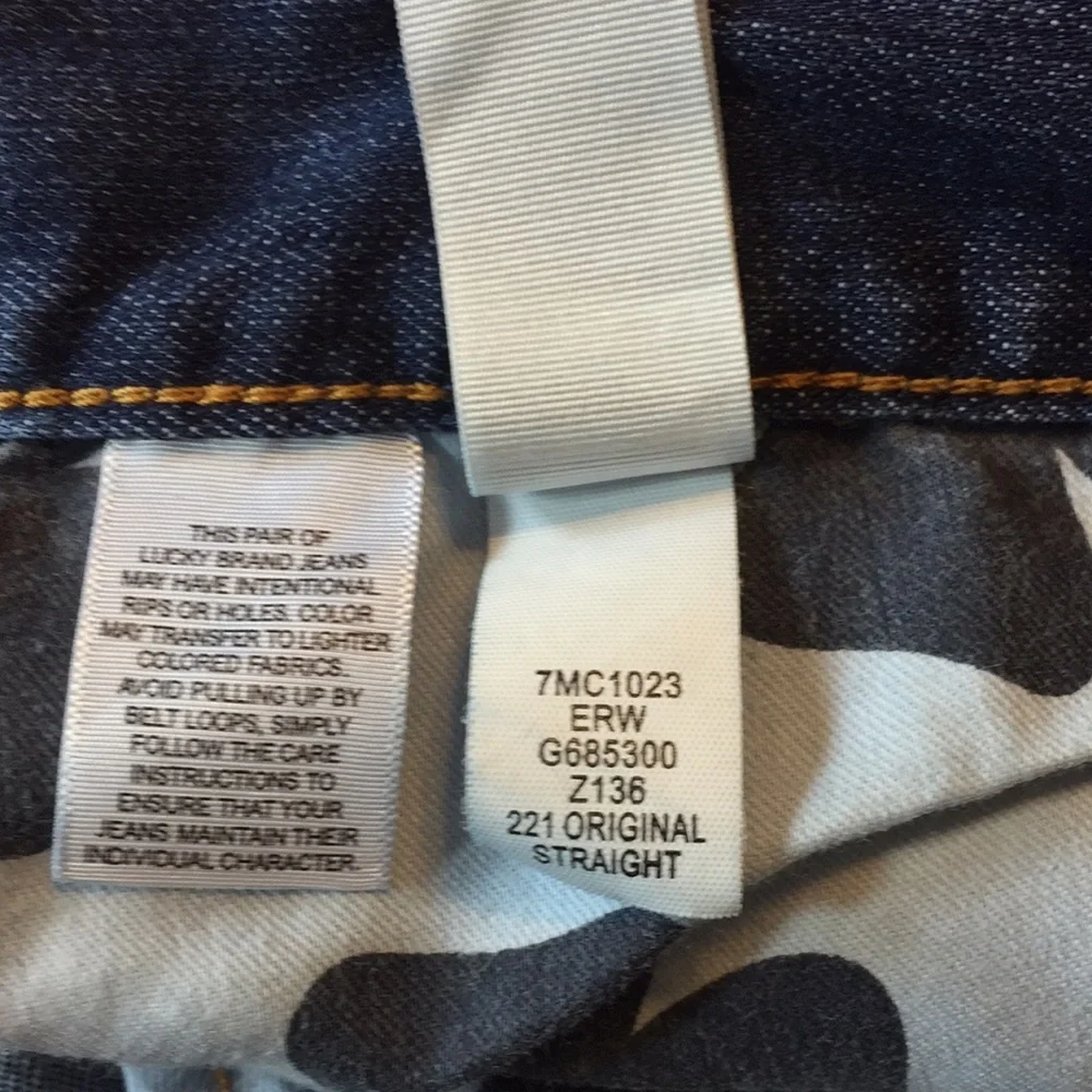 Lucky Brand 221 Original Straight Leg Jeans Size 40x30